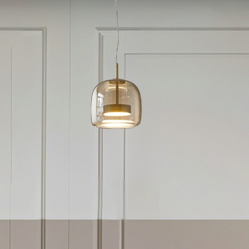 Lioren Lampa Wisząca Nowoczesna Szklana Przezroczysta/Dymna/Bursztynowa