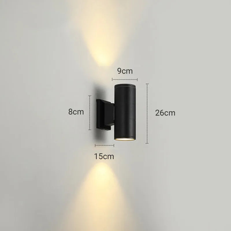 Lampa ścienna Kirema minimalistyczna, dwugłowicowa, zewnętrzna