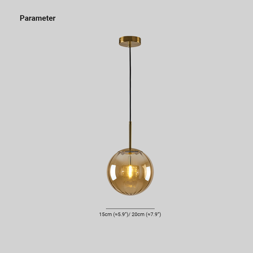 Lampa wisząca Elsyn, szklana kula, nowoczesna