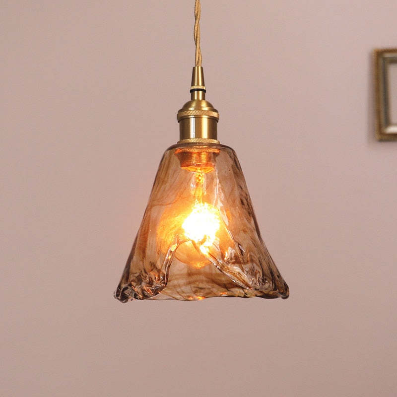 Lampa wisząca Evin Szkło&Mosiądz