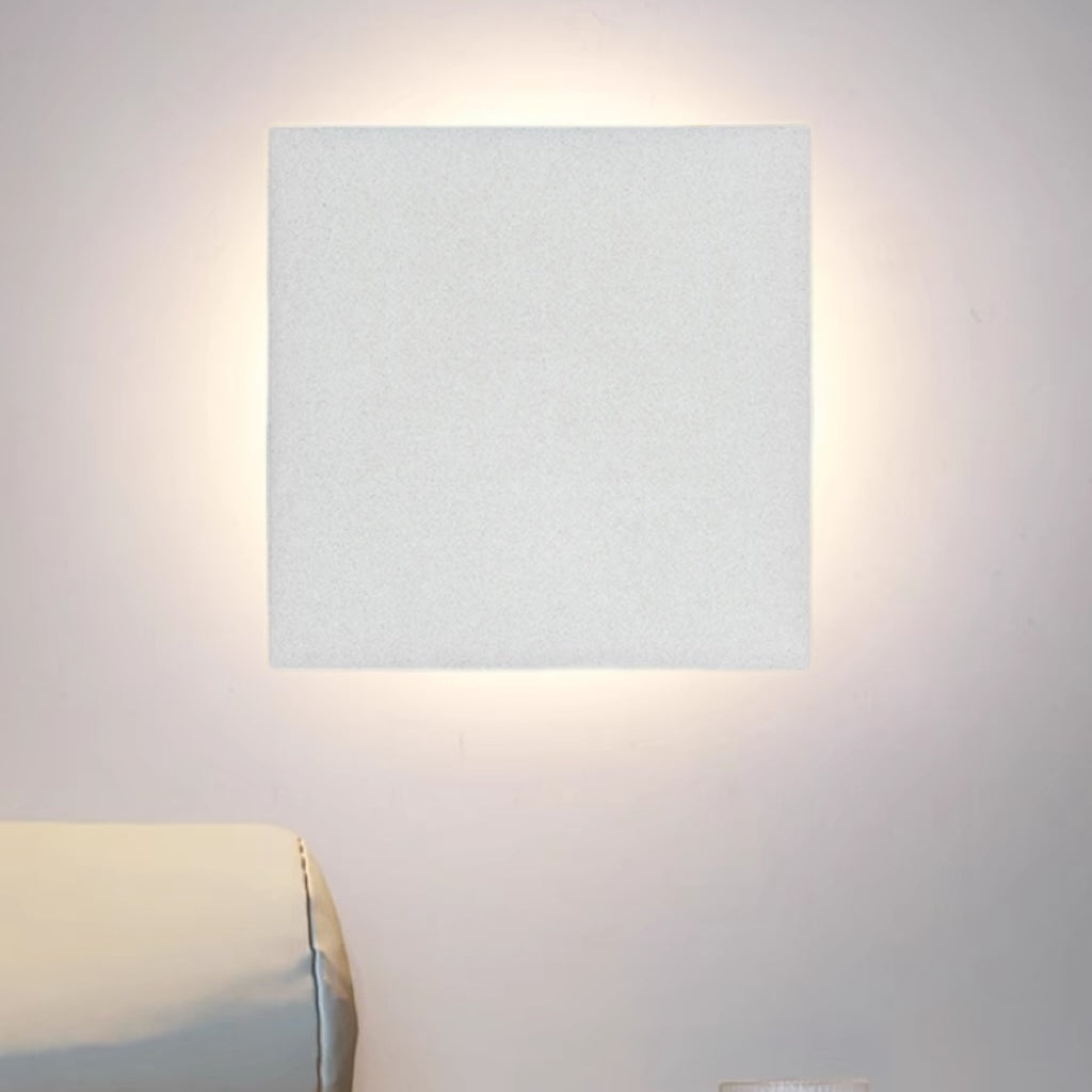 Dori Minimalistyczna Okrągła/Kwadratowa Zewnętrzna Lampa Ścienna LED, Czarna/Biała