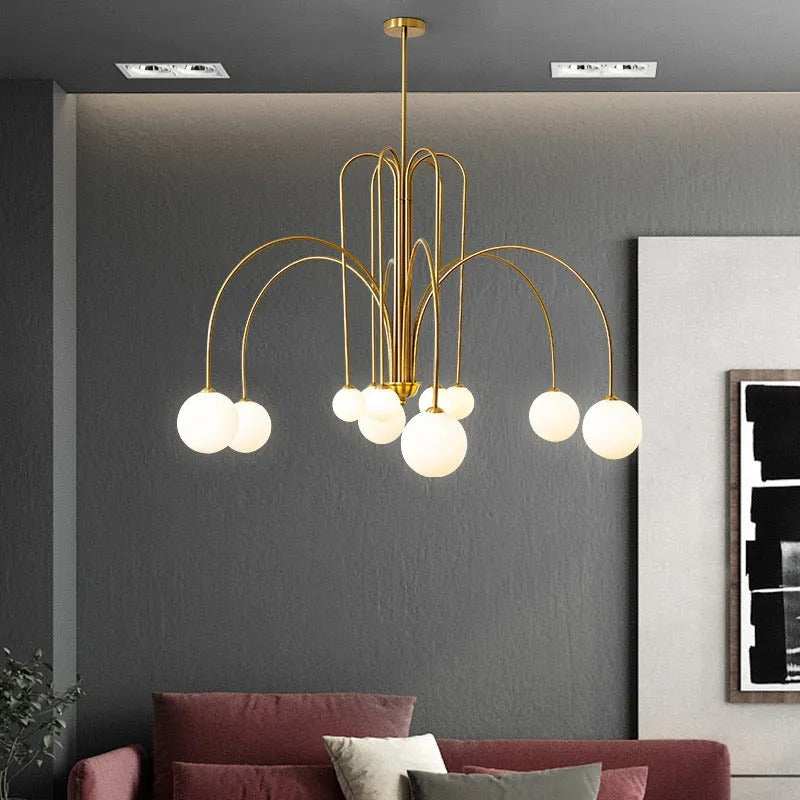 Lampa Wisząca Arvyn z Podwójną Szklaną Bańką