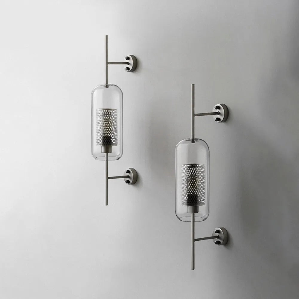 Seniq Industrialna Elegancka Szklana Lampa Ścienna