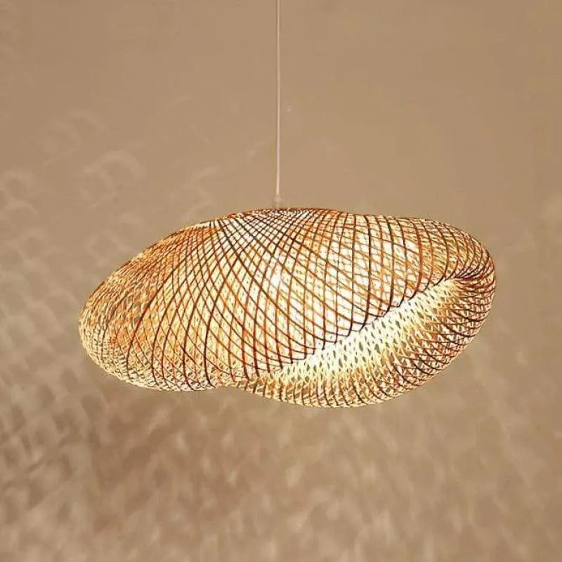 Lampa wisząca Veltrix, naturalny bambus, do kuchni/nad wyspę