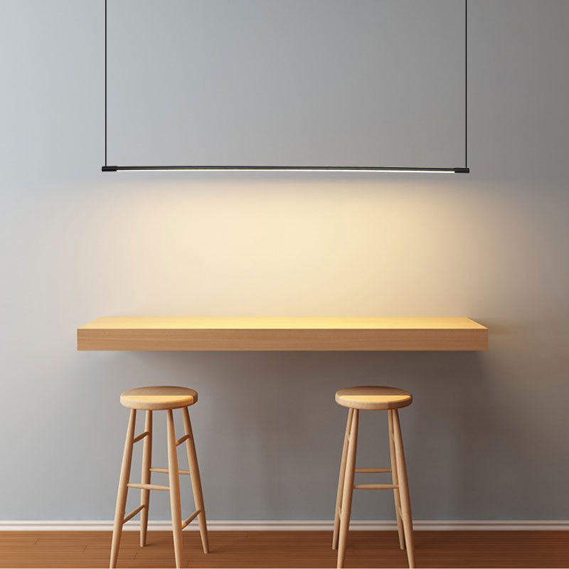 Lampa Wisząca Miren Minimalistyczna Liniowa Czarna