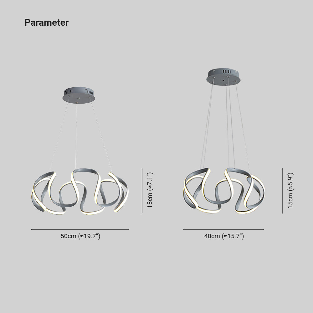 Evren Nowoczesna Nieregularna Kwiatowa Lampa Wisząca, 3 Kolory