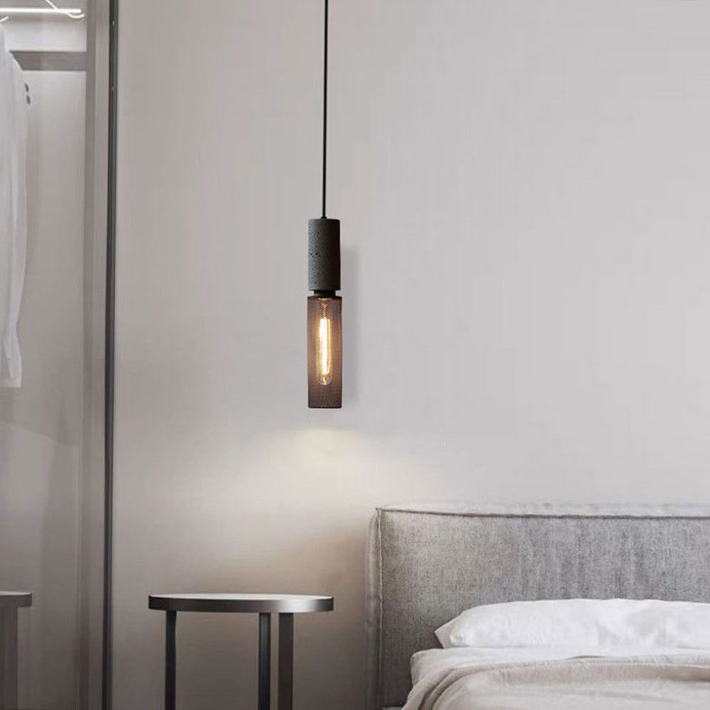 Vireth Lampa Wisząca Industrialna Cylindryczna Cementowa