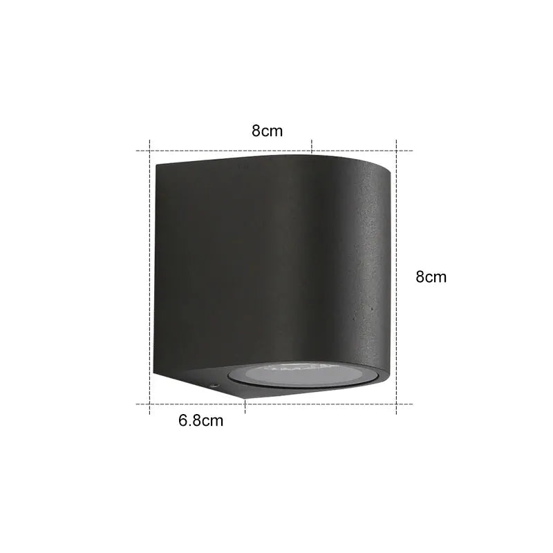 Koraq Minimalistyczna Kwadratowa Lampa Zewnętrzna Ścienna, Czarna