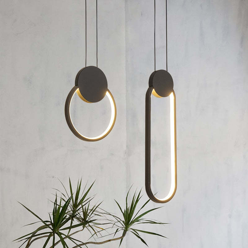 Kori Nowoczesna Lampa Wisząca LED Czarno/Biała do Salonu