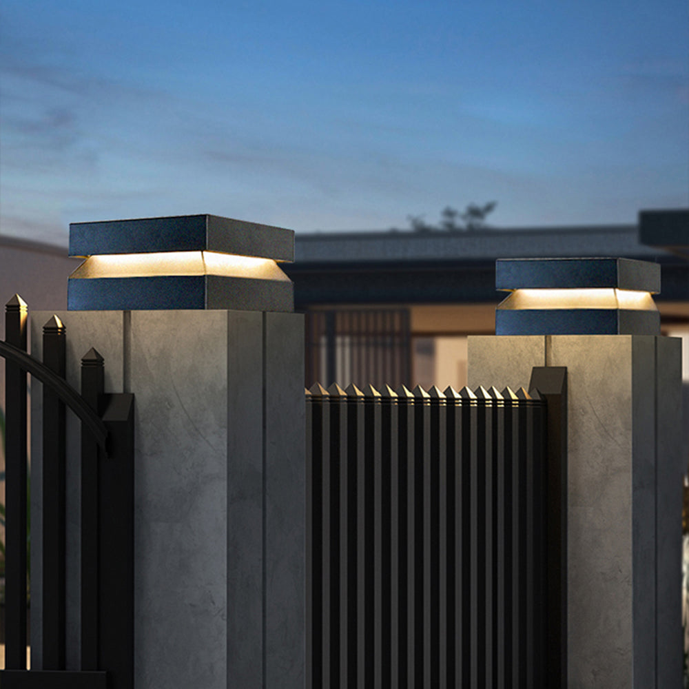 Corvex Lampa Zewnętrzna Nowoczesna Wklęsła Czarna Solarna