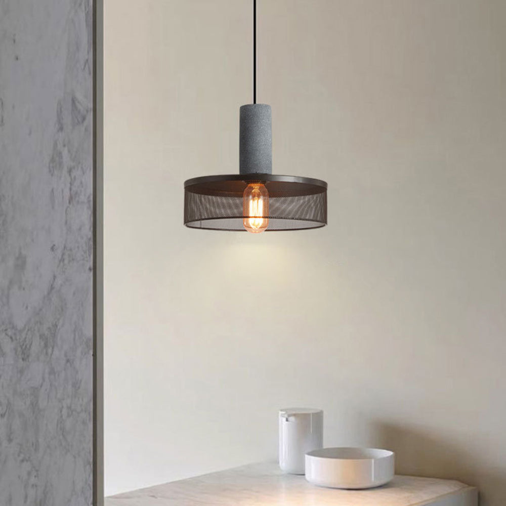 Vireth Lampa Wisząca Industrialna Cylindryczna Cementowa