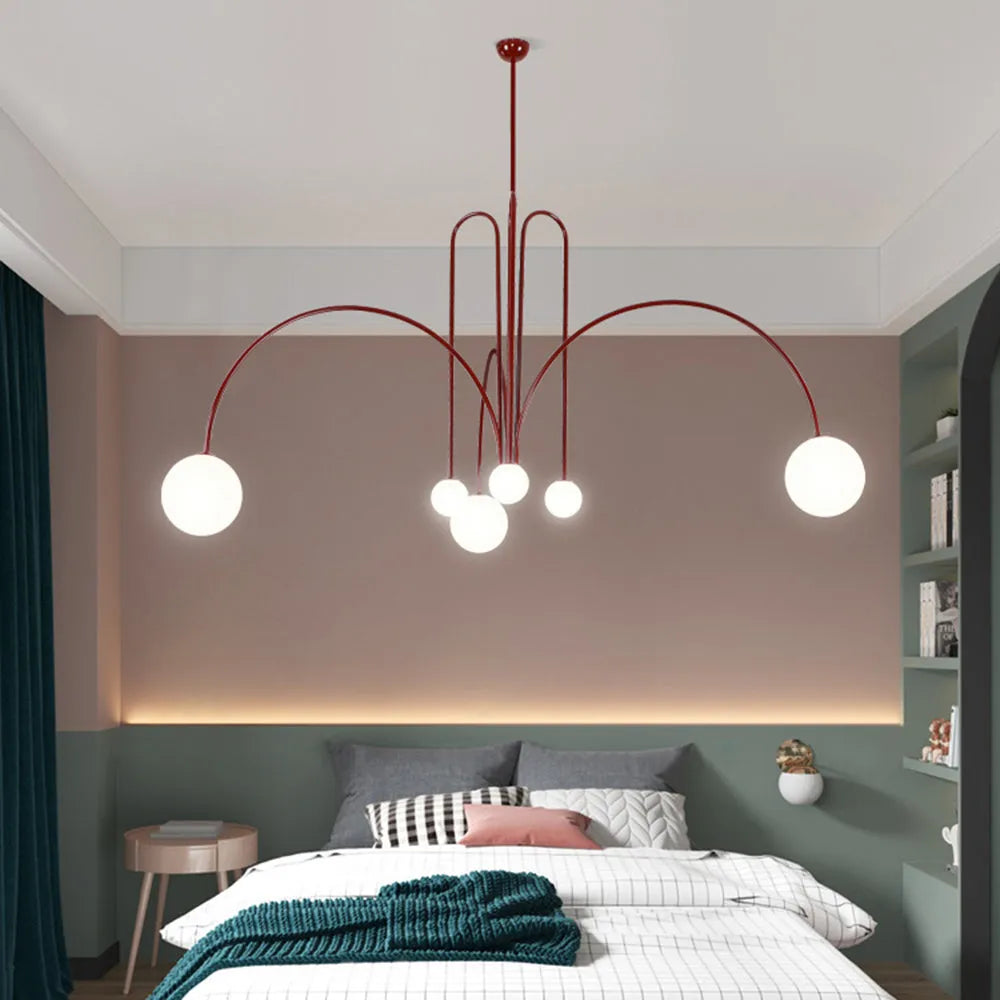 Lampa Wisząca Arvyn z Podwójną Szklaną Bańką