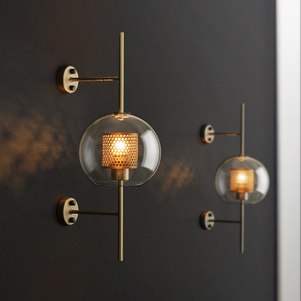 Seniq Industrialna Elegancka Szklana Lampa Ścienna