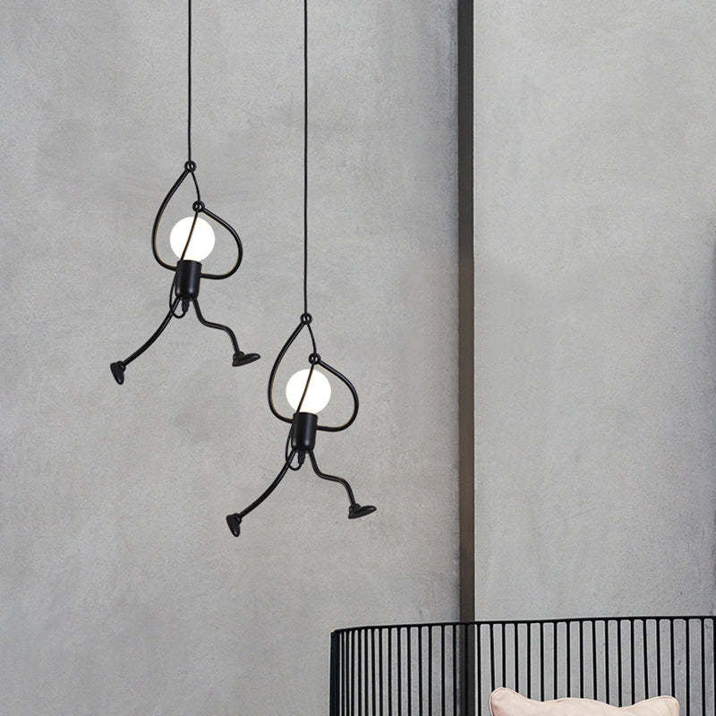 Esi Retro Nowoczesna Lampa Wisząca Iron Man, Czarna