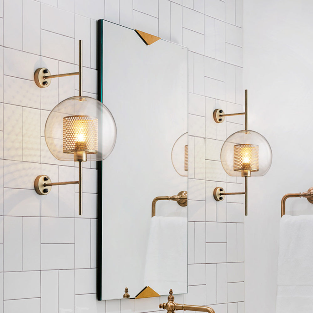 Seniq Industrialna Elegancka Szklana Lampa Ścienna