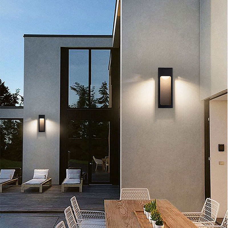 Teniq Nowoczesna Wodoodporna Minimalistyczna Geometryczna Zewnętrzna Lampa Ścienna