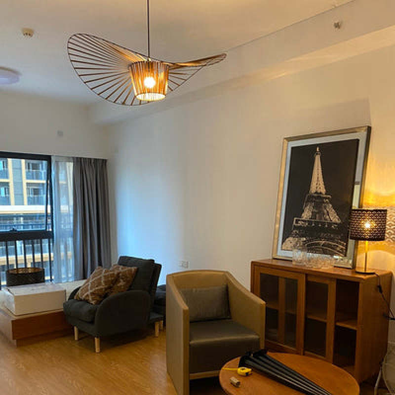 Lampa wisząca Xelion Nowoczesna Kwiatowa Tkanina Czarna/Biała/Złota/Brązowa