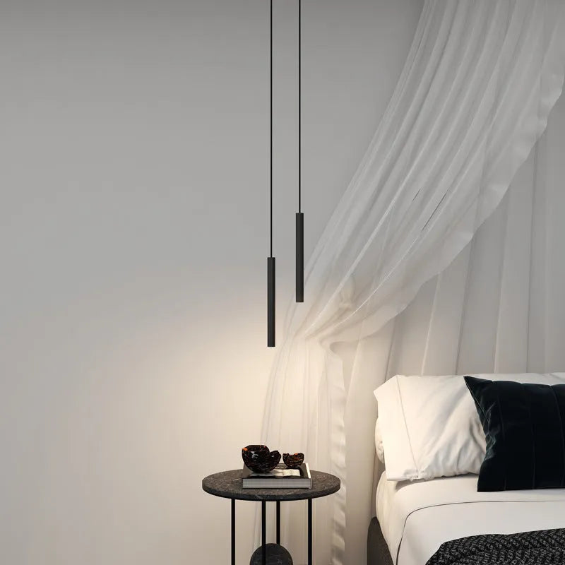 Selvor Lampa Wisząca Minimalistyczna Liniowa Czarna