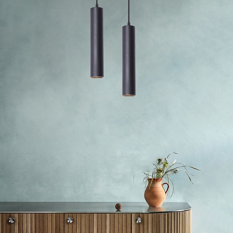 Lampa Wisząca Solira Nowoczesna Cylindryczna Liniowa Czarna