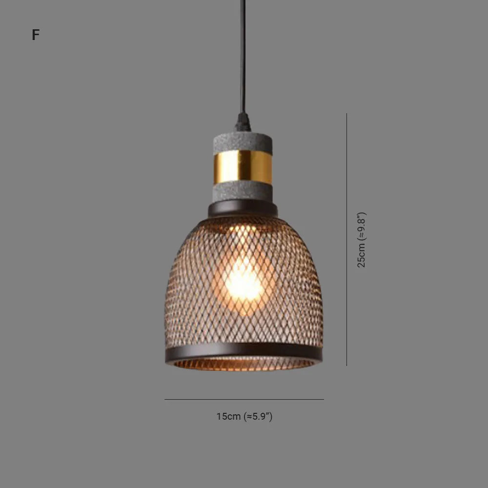 Vireth Lampa Wisząca Industrialna Cylindryczna Cementowa