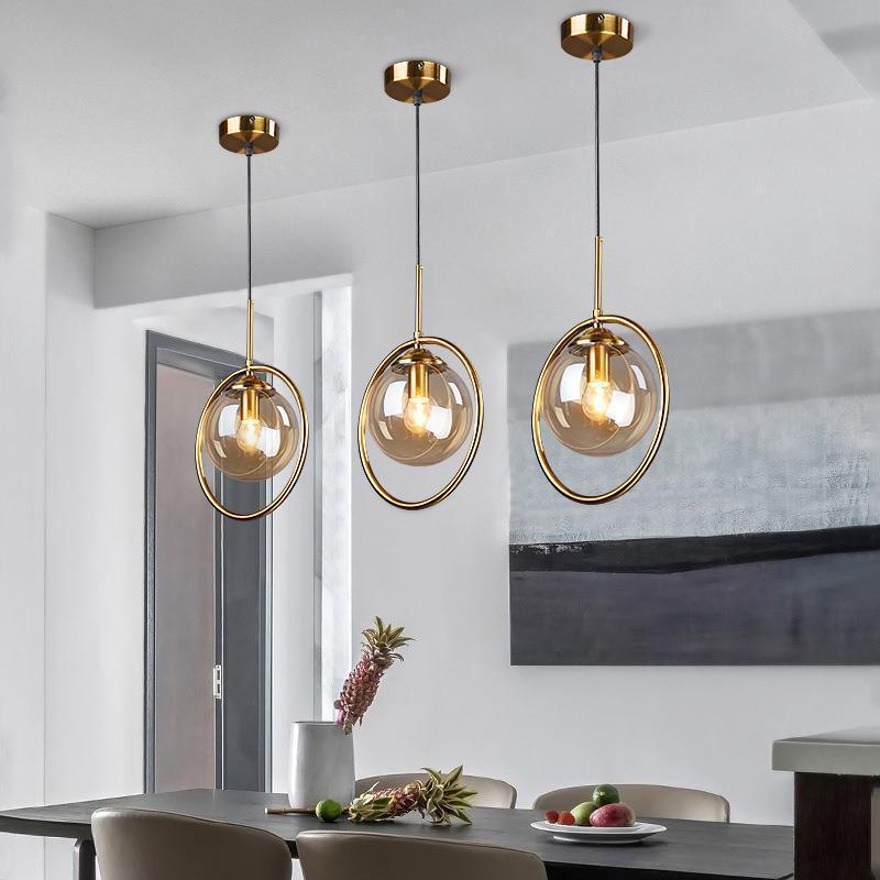 Szklana Lampa Wisząca Neo z Pierścieniem