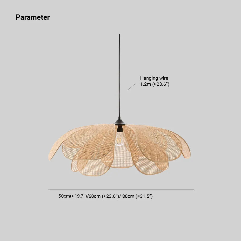 Lampa Wisząca Seli Ręcznie Robiona, Plecionka Rattanowa/Wierzbowa