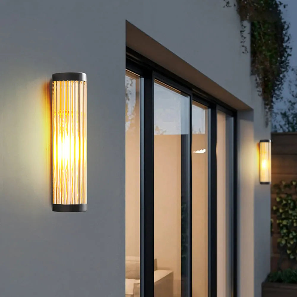 Lampa ścienna Seluno Nowoczesna Półcylindryczna Zewnętrzna Czarna