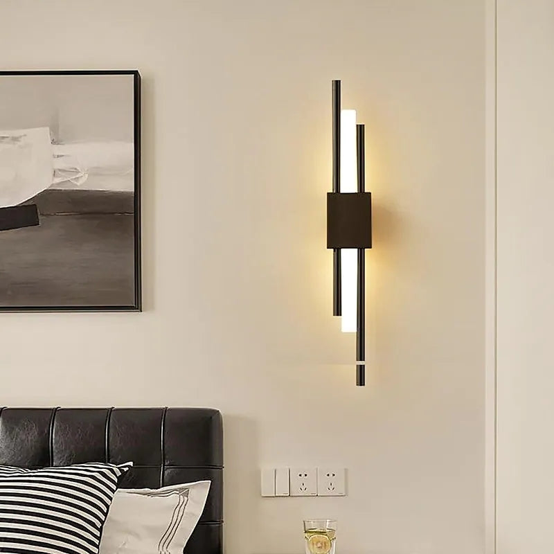 Nariq Nowoczesna Lampa Ścienna LED (Listwa), Czarno-Złota