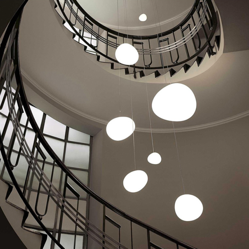 Elvora Lampa Wisząca Elegancka Szklana Kula w Kształcie Jajka