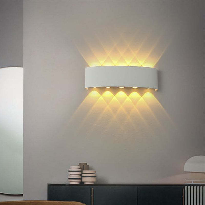 Lampa ścienna Nirex Nowoczesna Prostokątna Zewnętrzna Fala Wodna