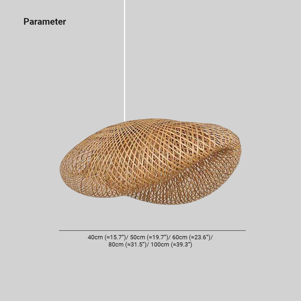 Lampa wisząca Veltrix, naturalny bambus, do kuchni/nad wyspę