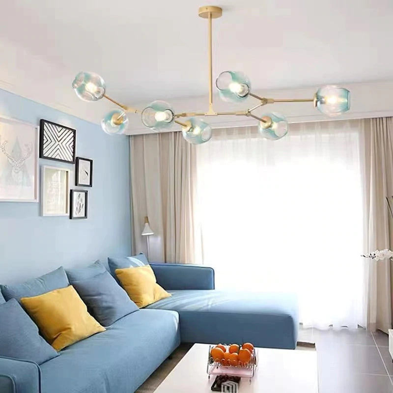 Zerin Nordycka Nowoczesna Szklana Lampa Wisząca z Przezroczystymi Bańkami