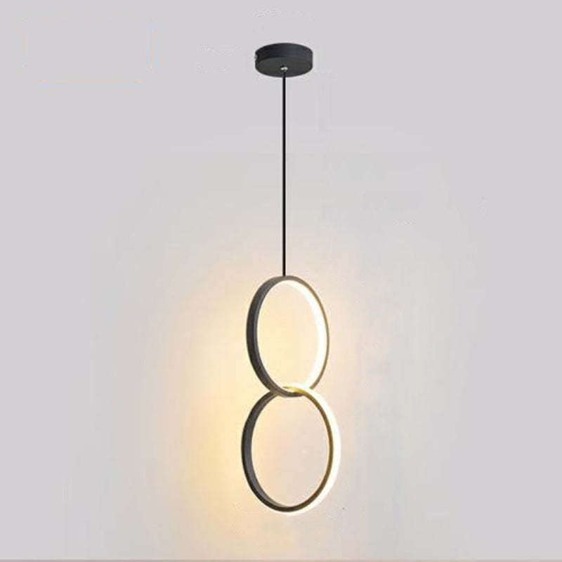 Kori Nowoczesna Lampa Wisząca LED Czarno/Biała do Salonu