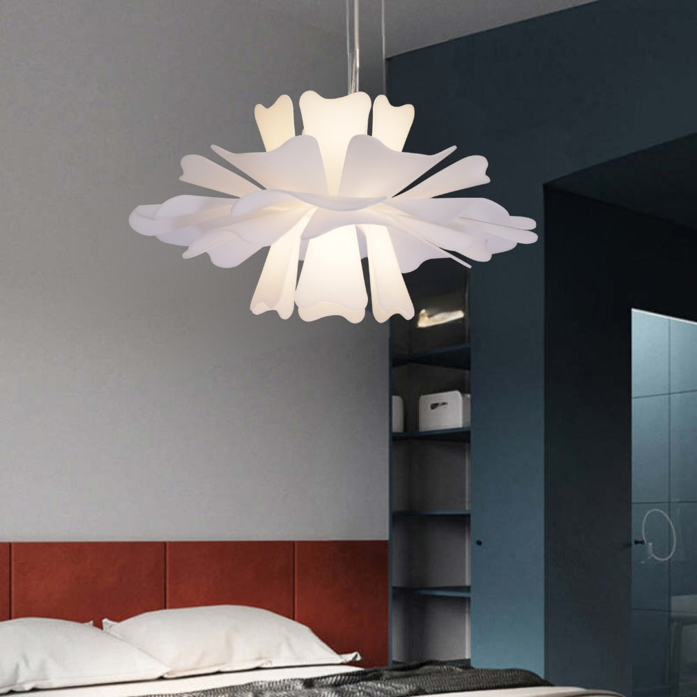 Eldor Elegancka Lampa Wisząca Kwiat Biała