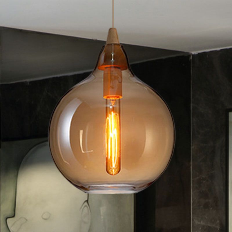 Lampa Wisząca Sorvex Bursztynowe Szkło