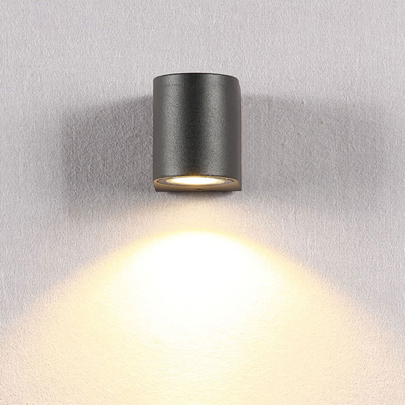 Koraq Minimalistyczna Kwadratowa Lampa Zewnętrzna Ścienna, Czarna