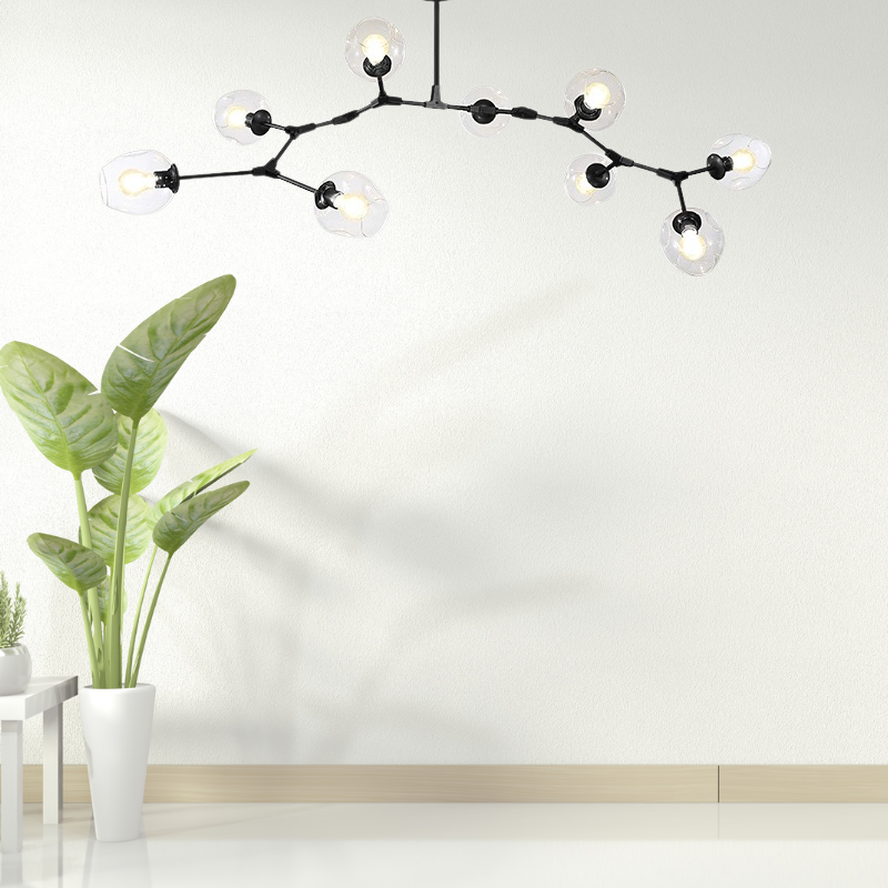 Zerin Nordycka Nowoczesna Szklana Lampa Wisząca z Przezroczystymi Bańkami