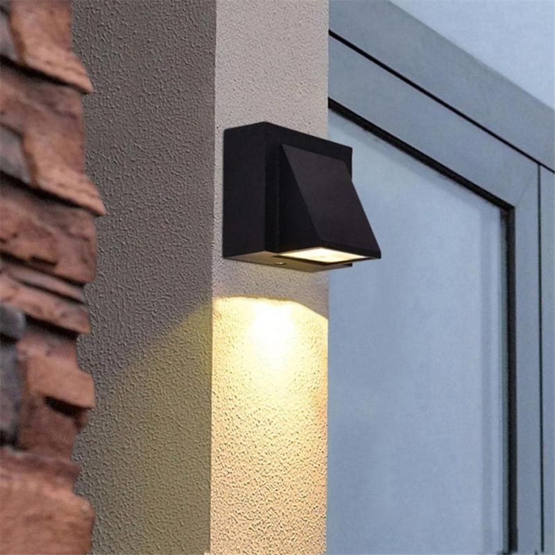 Terin Nowoczesna Czarna Zewnętrzna Lampa Ścienna LED