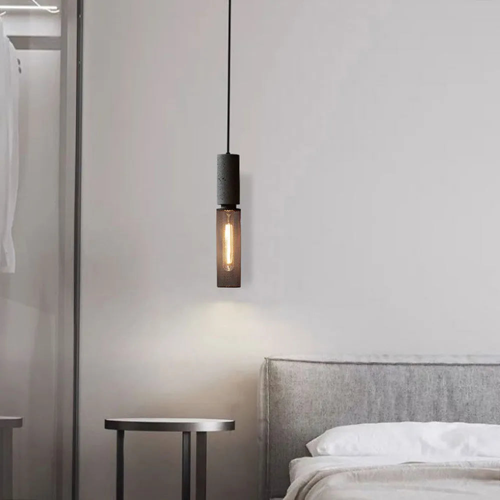 Vireth Lampa Wisząca Industrialna Cylindryczna Cementowa