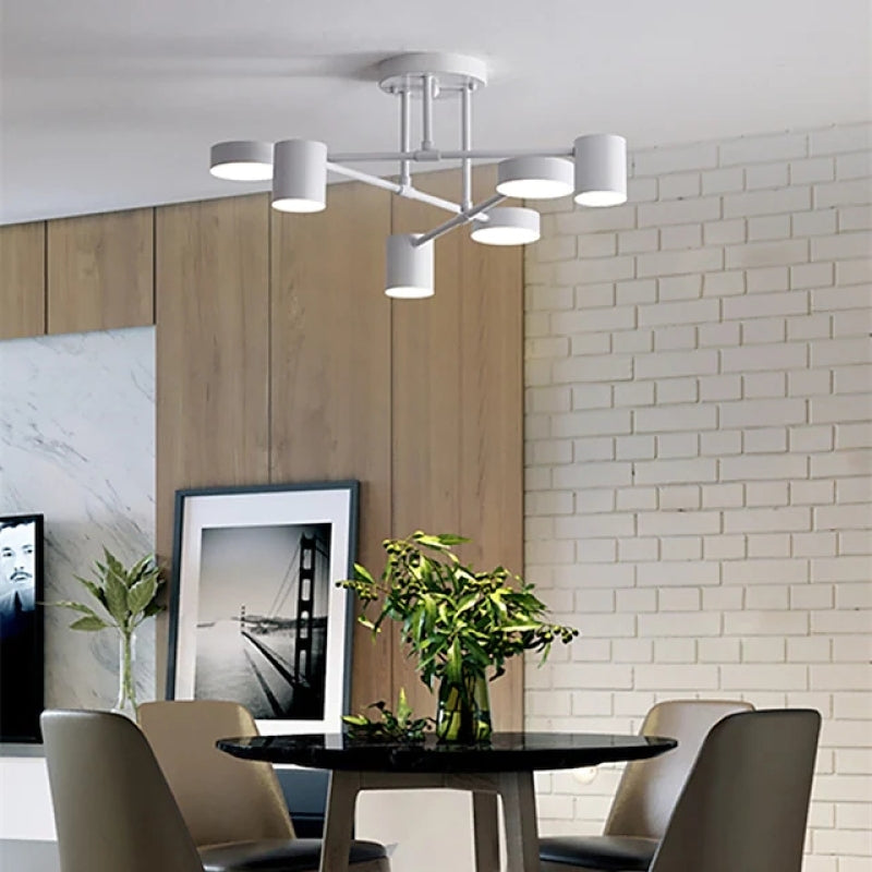 Lampa sufitowa Sorex LED natynkowa Czarna/Biała/Złota 6-punktowa