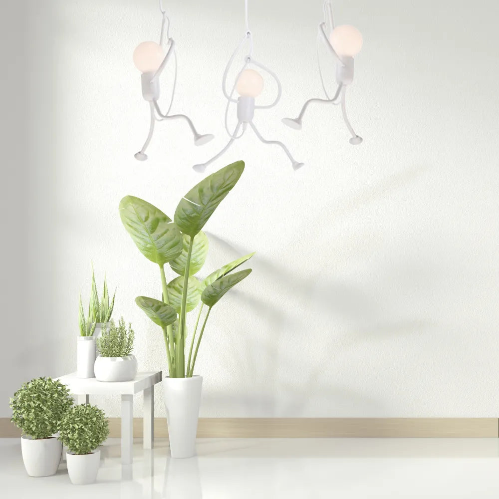Esi Retro Nowoczesna Lampa Wisząca Iron Man, Czarna