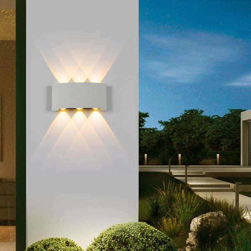 Lampa ścienna Nirex Nowoczesna Prostokątna Zewnętrzna Fala Wodna