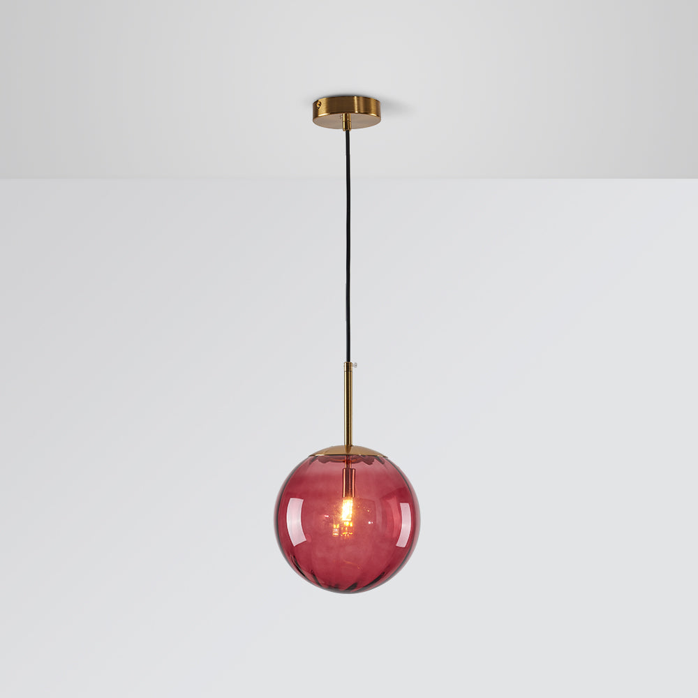 Lampa wisząca Elsyn, szklana kula, nowoczesna