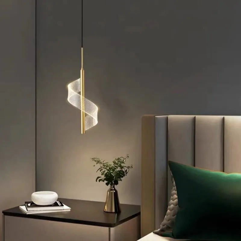 Lampa wisząca Alven Vintage Złota Wstążka