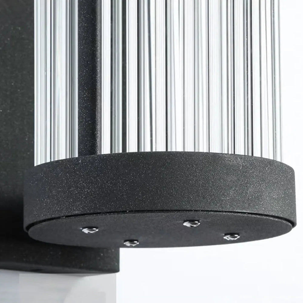Lampa ścienna Seluno Nowoczesna Półcylindryczna Zewnętrzna Czarna