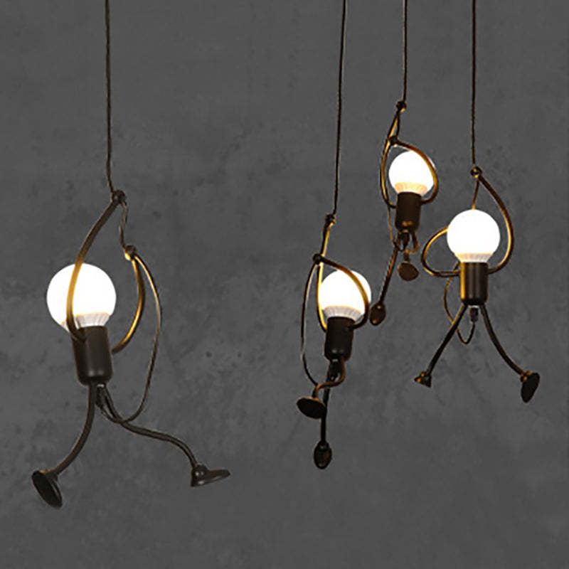 Esi Retro Nowoczesna Lampa Wisząca Iron Man, Czarna