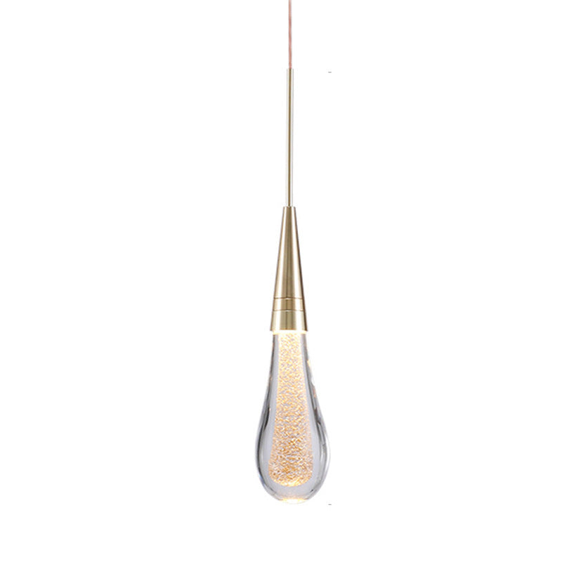 Lampa Wisząca Eloria Kryształowa Kropla Złota