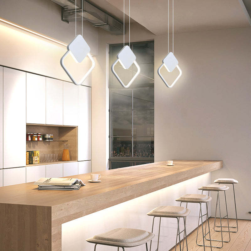Kori Nowoczesna Lampa Wisząca LED Czarno/Biała do Salonu