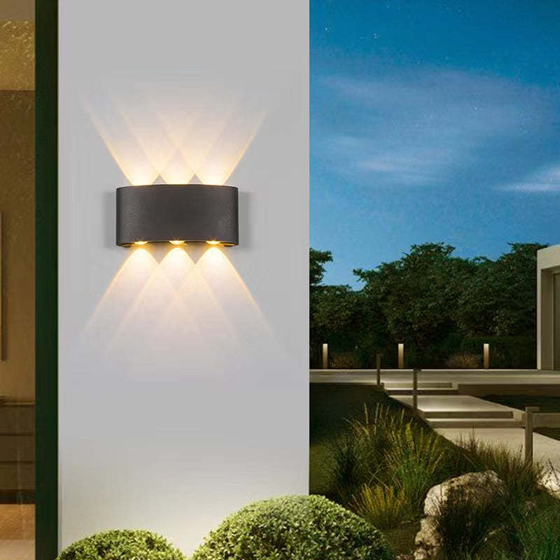 Lampa ścienna Nirex Nowoczesna Prostokątna Zewnętrzna Fala Wodna