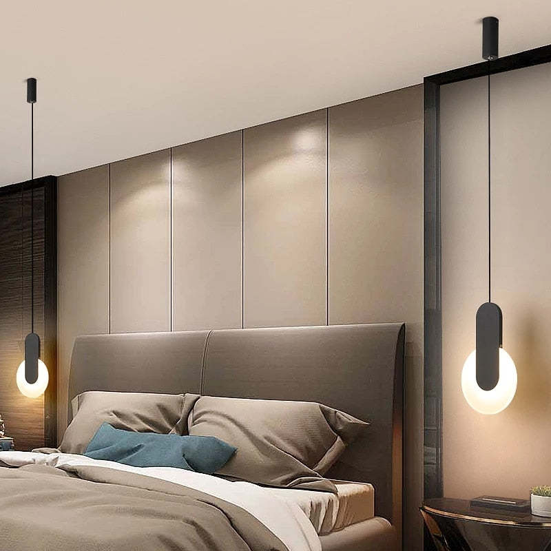 Kori Nowoczesna Lampa Wisząca LED Czarno/Biała do Salonu